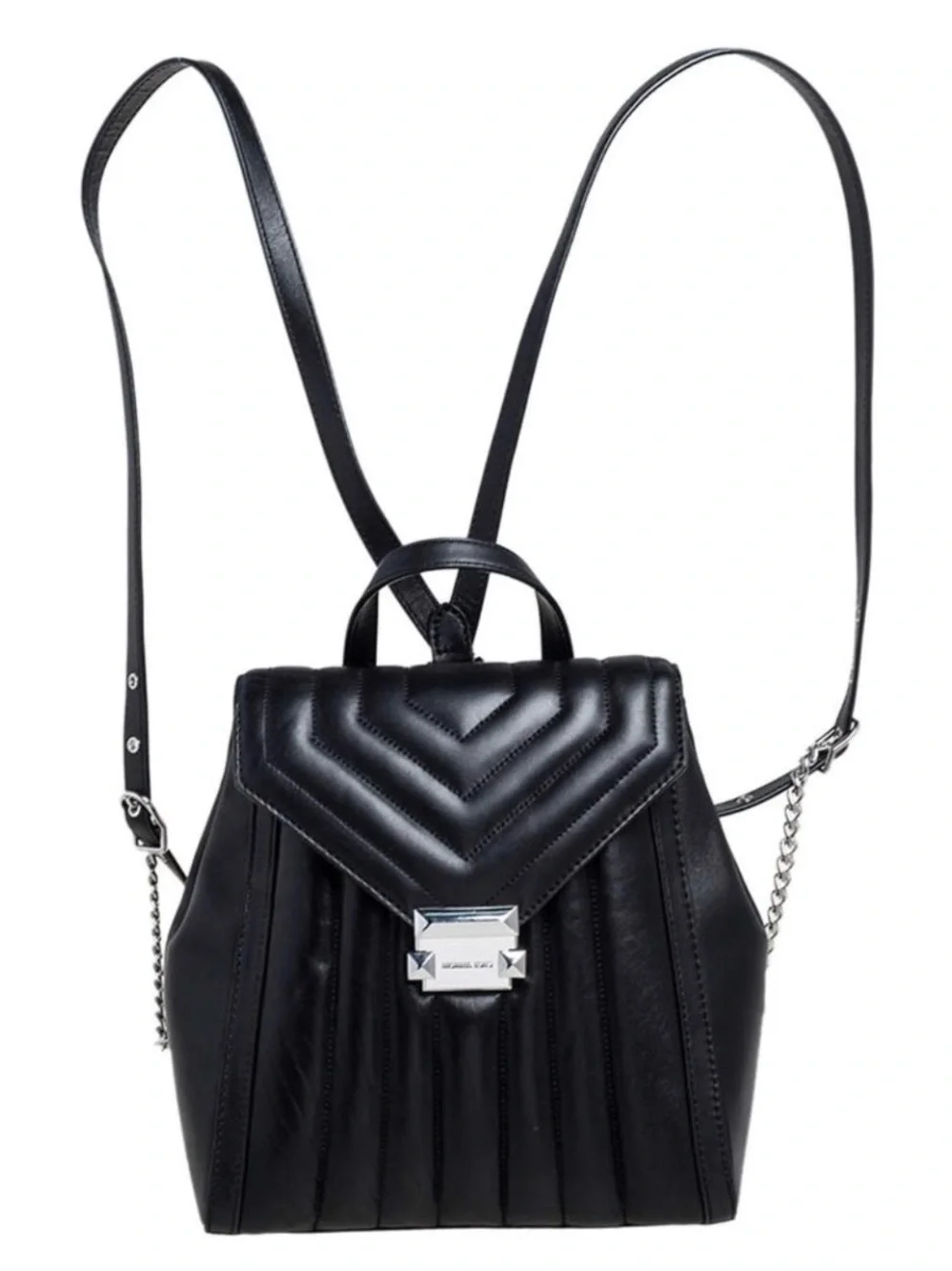 Michael Kors Black Quilted Backpack